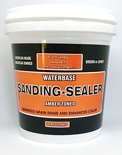 CrystaLac, Clear Amber Toned Sanding Sealer (Clear Amber Toned, 16oz Pint) - size: Pint