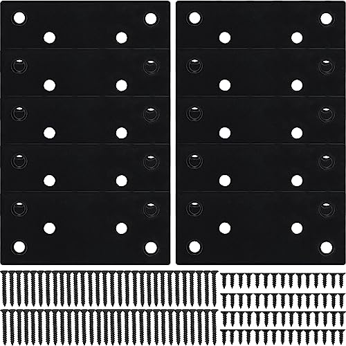 10 Pack Mending Plate,Stainless Steel Flat Straight Brace Brackets, Double-Wide Metal Plate, Durable & Anti-Rust for Furniture Fastening & Fixing, Great for DIY Woodworking(30*70) - size: 1.2"×2.7"/30*70mm