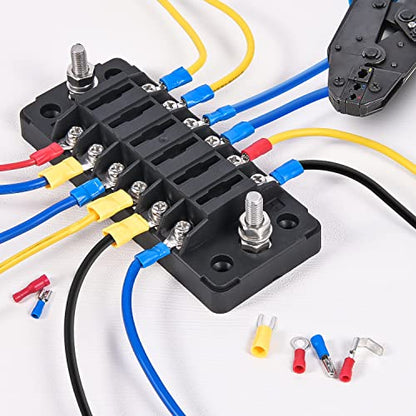 Nilight 540PCS Mixed Quick Disconnect Insulated Crimp Electrical Terminals - color: 540PCS Mixed Crimp Terminals