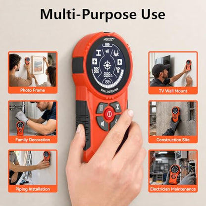 NOYAFA Stud Finder Wall Scanner,6 in 1 Multifunctional Wall Detector