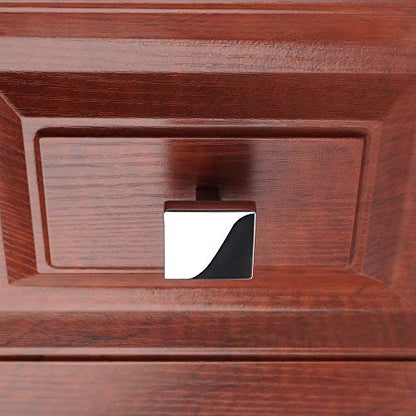 KOOFIZO 10 Pack Polished Chrome Cabinet Knobs Square Single Hole Pulls K03 - color: Polished Chrome, size: Knob 1 - 10Pcs