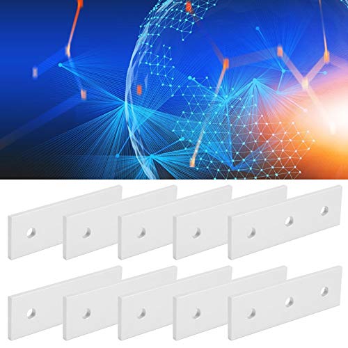 10pcs Flat Mending Plates, Straight Braces Aluminum Heavy Duty Mending Joining Plates Repair Fixing Bracket Connector(3030-3 Hole)