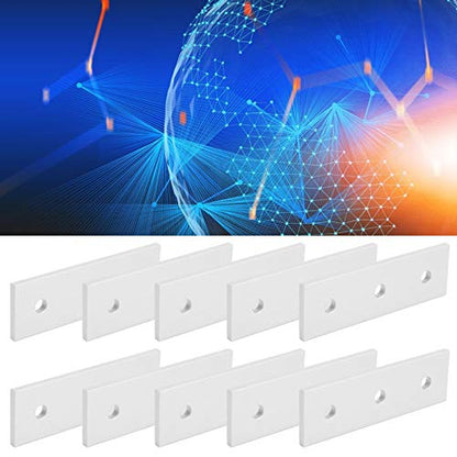10pcs Flat Mending Plates, Straight Braces Aluminum Heavy Duty Mending Joining Plates Repair Fixing Bracket Connector(3030-3 Hole)