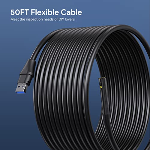 DEPSTECH 50FT Endoscope Camera, Dual Lens 5" IPS Screen Inspection Camera