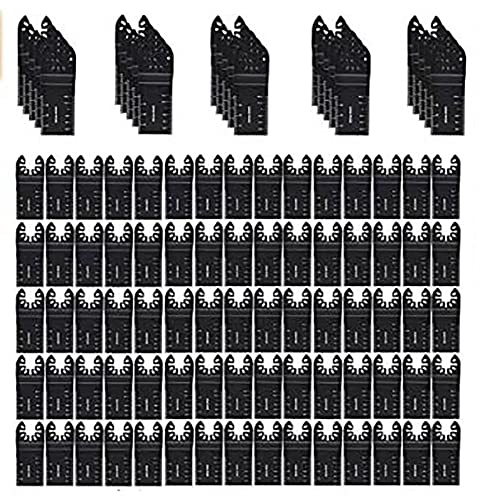 100 Pcs Oscillating Tool Blades, Professional Universal Oscillating Saw Blades, Wood Multitool Blades, Quick Release Durable, Fit All Models(SH)