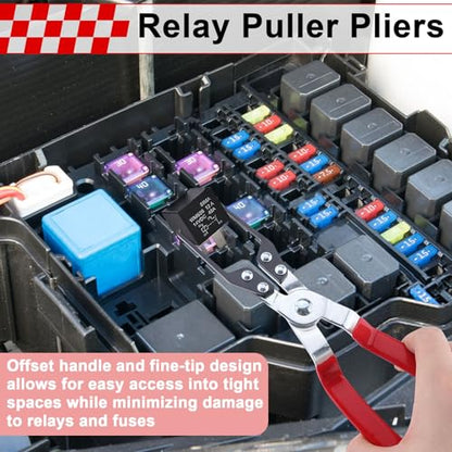 BFXM Relay Puller Pliers, Fuse Puller Tool for Car