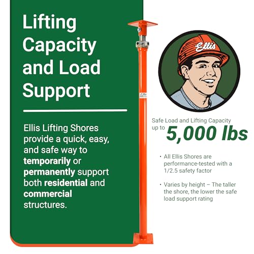 Ellis Light-Duty Lifting Shores, Adjustable Screw Jack Post, 86" to 110" - size: 86" - 110"