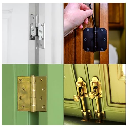 MECCANIXITY 2pcs 3.5" Door Hinge Pins Removable, Gold - color: Gold, size: 3.5 Inch