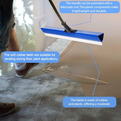 2 Pack 16 Inches Epoxy Floor Squeegees Notched Squeegee for Self Leveling Cement Urethane Epoxy Floor Tools - size: 16 Inches