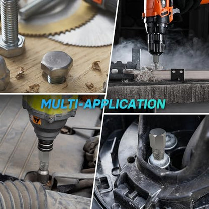 15Pcs Bolt Extractor Kit, 3/8" Multi-Spline Drive