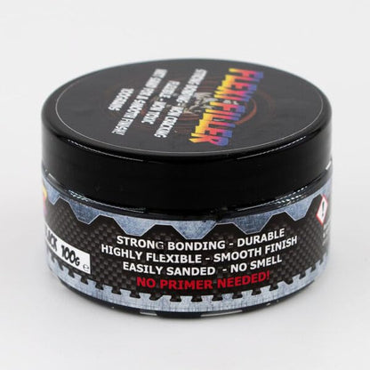 Flexi Paint Flexi Filler - Black, 100g (3.5 oz) | Flexible Crack & Seam Filler for Foam, Cosplay, Leather, Plastics | Smooth, Sandable, Paintable Surface | Ideal for Costume & Prop Making