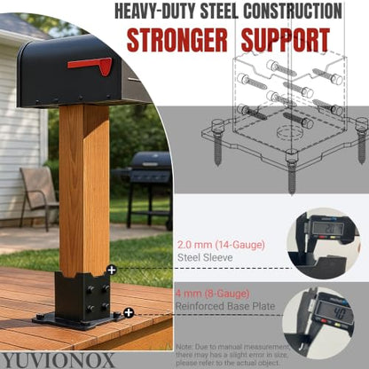 4x4 Deck Post Base, 2 Pack, 304 Stainless Steel, for Wood Decks - size: 4x4 for wood floor only