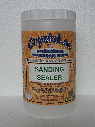 CrystaLac, Clear Amber Toned Sanding Sealer (Clear Amber Toned, 32oz Quart) - size: Quart