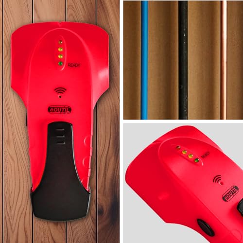 Stud Finder Wall Scanner Wood and Metal Detector Sensor for 3/4 inch Thickness Wall (Red) - color: Red
