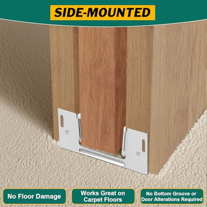 8Pcs Pocket Door Guide Bottom, Jamb Mounted for 1-3/8Inch Thick Door