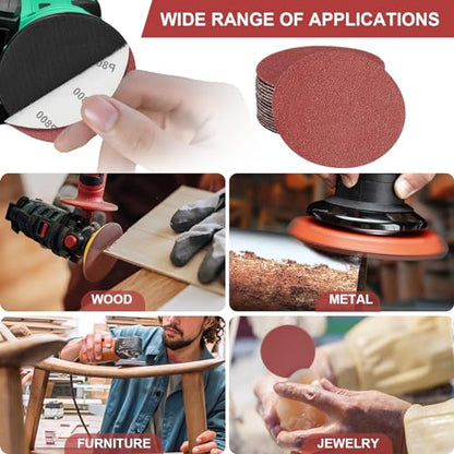 100PCS 2 Inch Sanding Discs 1000 Grit Attachment Sandpaper - style: 1000 Grit