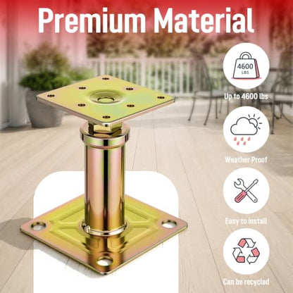 12 Pcs House Jacks Adjustable 4.4"-6.6", 4500lb Steel Floor