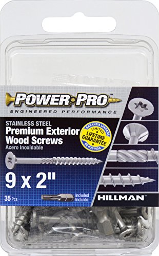 Hillman Square Stainless Steel Screw (20 Pack), 8 x 2" - size: 8 x 2"