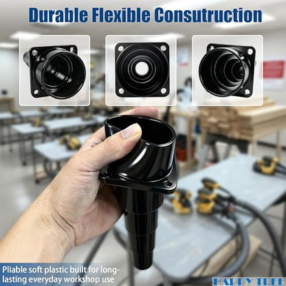 (2 Pack) Universal Tool Adapter Attachment for Shop Vac Wet/Dry Vacuum Connects to Power Tools 2-1/2" Integrated Hose Adapters for Dust Collector for Saw and Sander