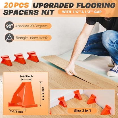 Saker Laminate Flooring Tools, 63-Piece Wood Flooring Installation Kit