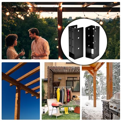 8 Pcs Concealed Beam Hangers Bracket for 2"x4" Frame Railing - size: Set 8, style: 2"x4"