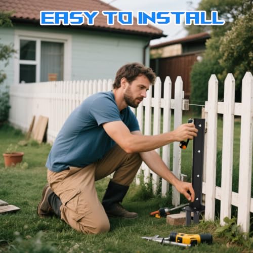 2 Pcs Black Fence Post Repair Kit