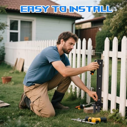 2 Pcs Black Fence Post Repair Kit