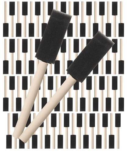 Bates- Foam Paint Brushes, 1", 75 Pack, Black Sponge Brushes for Painting, Sponge Paint Brush - color: Black, size: 1 inch, 75 Pack