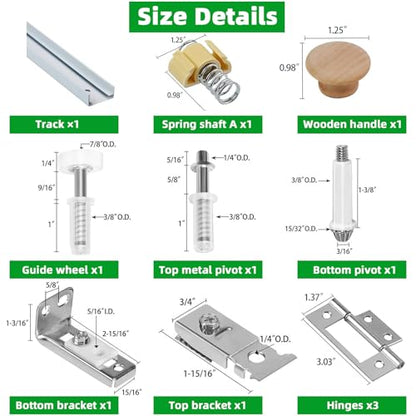 Bifold Door Hardware Kit with 30-Inch One-Piece Track, Bi-fold Closet Door Track Kit Bifold Closet Door Hardware Kit Folding Door Hardware Repair Replacement Tool Kit - size: 30''Track(1x30''Track)