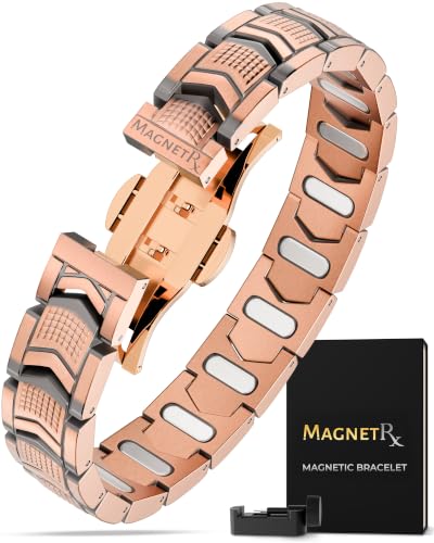 MagnetRX® EllipseMAX Copper Magnetic Bracelets for Men (Arrow) - color: 5X Strength - EllipseMAX (5,000 Gauss) - Arrow Style
