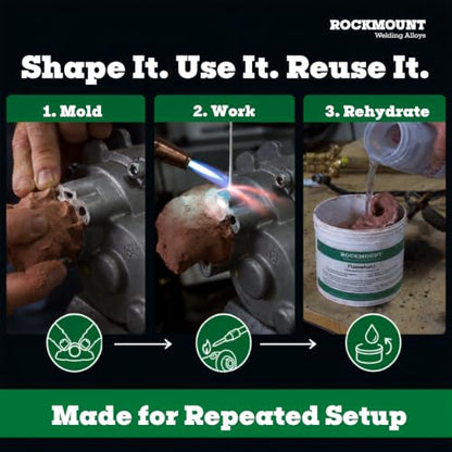 Rockmount Flamehold Welding Putty – 2 LB Tub - size: 2 LBS