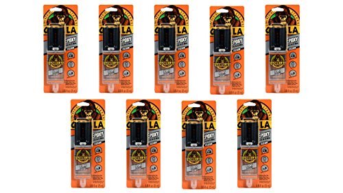 Gorilla 2 Part Epoxy, Clear Epoxy, 0.85 Ounce Syringe 5 Minute Set, Incredibly Strong Bonding (Pack of 6) - size: (Pack of 9)