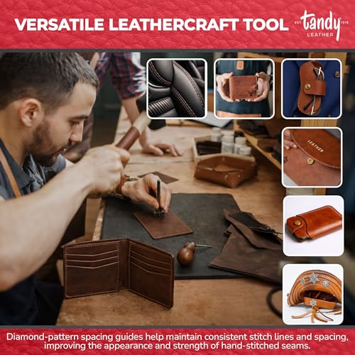 Tandy Leather Diamond Hole Chisel Set, Leather Sewing Projects, 10-Piece