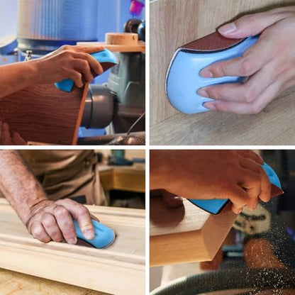 Hand Sanding Blocks Hook and Loop, 4PCS