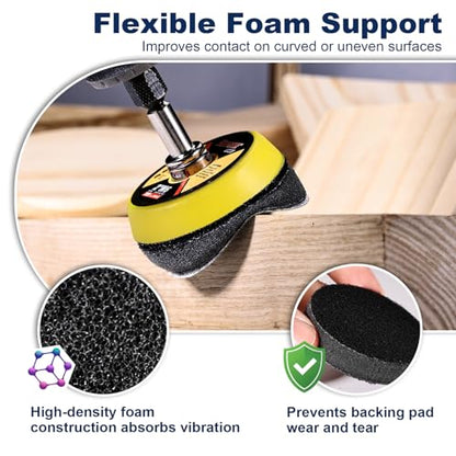 187 PCS 2 Inch Wet Dry Sanding Discs 60-10000 Grit Hook and Loop Sandpaper - style: 2 inch