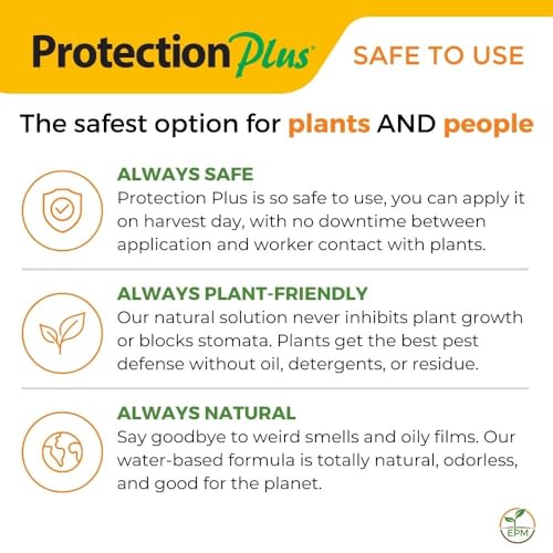 Eco-Safe Plant Protection, Broad Spectrum Insecticide, Fungicide, Miticide; Kill and Repel Mites, Whitefly, Aphids, Thrips, More; EPM Protection Plus 8 Oz Concentrate - size: 8 oz Concentrate