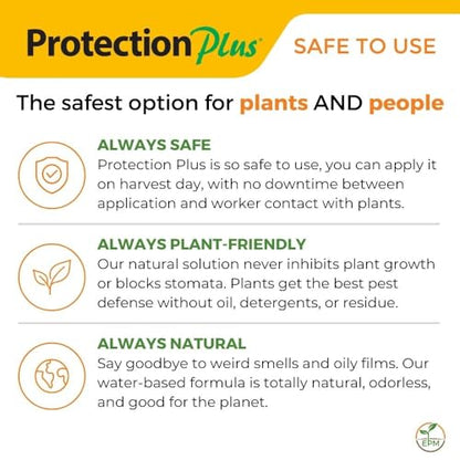 Eco-Safe Plant Protection, Broad Spectrum Insecticide, Fungicide, Miticide; Kill and Repel Mites, Whitefly, Aphids, Thrips, More; EPM Protection Plus 8 Oz Concentrate - size: 8 oz Concentrate