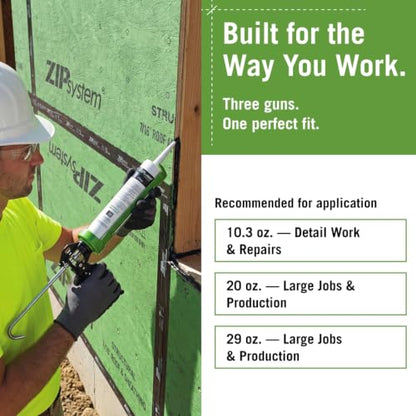 ZIP System Liquid Flash Cartridge Applicator, Caulk Gun, 10.3 oz Cartridge