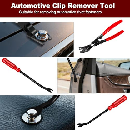 8PCS Auto Trim Removal Tool No Scratch Pry Tool Clip Remover Plier Red - color: red, size: 8 PCS