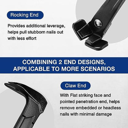 WORKPRO 13" Nail Puller, Cats Paw Pry Bar, Nail Remover Tool, Crowbar