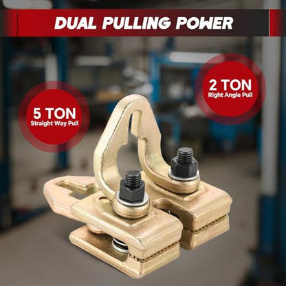 Professional 5 Ton Auto Body Repair Clamp Kit & Auto Body Pulling Clamp Car Frame Puller Hook