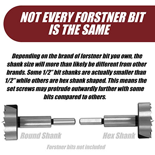10" Forstner Bit 1/2" Shank Extension, Adds 8-1/2" Drilling Depth - size: 10" (1/2" Shank)