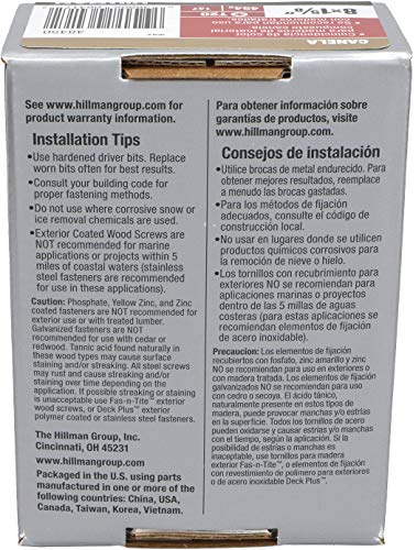 Deck Plus Tan Star-Drive Composite Deck Screws #8 x 1-5/8", 147 Pack