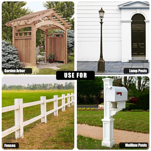 6-Pack 36"x4"x4" Fence Post Anchor Heavy Duty Metal Ground Spike - size: 36IN