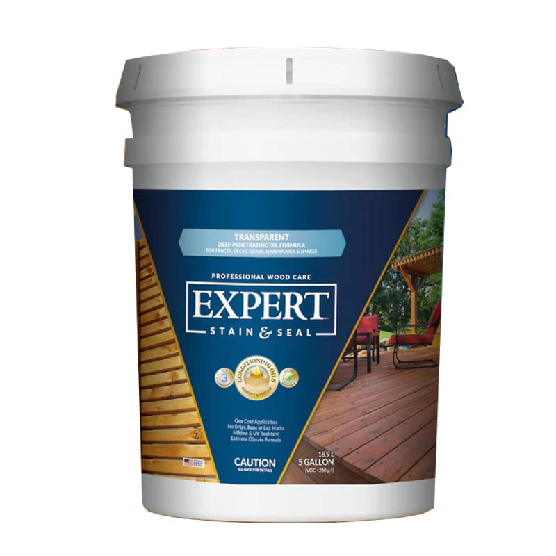 Expert Stain & Seal Transparent Stain & Sealer 5 Gallon Pail (Redwood) - color: Redwood