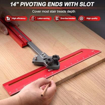 Portable Stair Tread Template Tool, Simple Assembly Stair Measuring Tool
