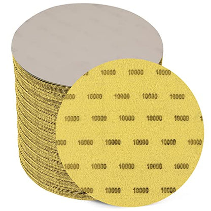 6 Inch 25 PCS 10000 Grit Wet Dry Sanding Disc Hook Loop Sand Paper - style: Grit 10000