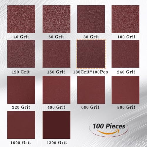 SPEEDWOX 100PCS 2" 180 Grit Sanding Discs, Hook and Loop No Hole Sandpaper - style: 180 Grit
