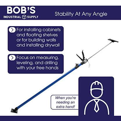 BISupply Adjustable Support Pole - 4 to 9.5ft Expanding Third Hand Cabinet Jacks for Installing Cabinets, Drywall, More