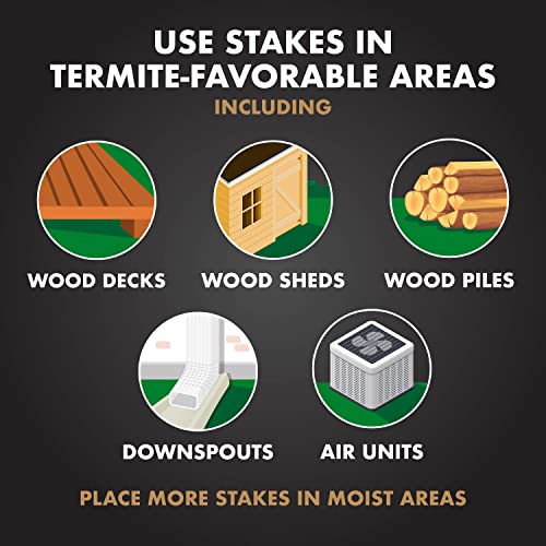 Spectracide Terminate Termite Detection & Killing Stakes, 15 Count - size: 1 Pack, style: Detection Stakes
